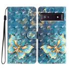 For Google Pixel 9A 3D Pattern Leather Phone Case(3D Butterfly) - 1