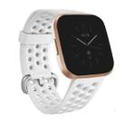 For Fitbit Versa 2 Breathable Silicone Watch Band, Size: Small(White) - 1