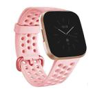 For Fitbit Versa 2 Breathable Silicone Watch Band, Size: Small(Light Pink) - 1