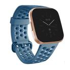 For Fitbit Versa 2 Breathable Silicone Watch Band, Size: Small(Cyan) - 1
