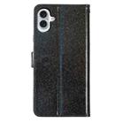 For iPhone 16 Glitter Powder Flip Leather Phone Case(Black) - 3