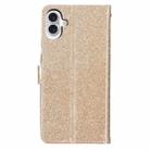 For iPhone 16 Glitter Powder Flip Leather Phone Case(Gold) - 3
