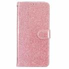 For iPhone 16 Glitter Powder Flip Leather Phone Case(Rose Gold) - 2
