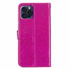 For iPhone 16 Pro Glitter Powder Flip Leather Phone Case(Rose Red) - 3