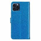 For iPhone 16 Pro Glitter Powder Flip Leather Phone Case(Blue) - 3