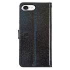 For iPhone 16e Glitter Powder Flip Leather Phone Case(Black) - 3