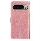 For Google Pixel 9 Pro XL Glitter Powder Flip Leather Phone Case(Rose Gold) - 3