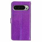 For Google Pixel 9 Pro XL Glitter Powder Flip Leather Phone Case(Purple) - 3