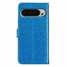 For Google Pixel 9 Pro XL Glitter Powder Flip Leather Phone Case(Blue) - 3