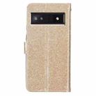 For Google Pixel 9A Glitter Powder Flip Leather Phone Case(Gold) - 3