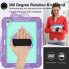 For iPad Air 11 2024 / Air 2022 10.9 360 Degree Rotation PC Contrast Silicone Tablet Case(Purple + Mint Green) - 2