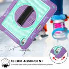 For iPad Air 11 2024 / Air 2022 10.9 360 Degree Rotation PC Contrast Silicone Tablet Case(Purple + Mint Green) - 3