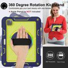 For iPad Pro 11 2024 360 Degree Rotation PC Contrast Silicone Tablet Case(Navy Blue + Yellow Green) - 2