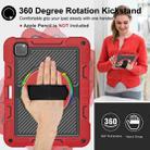 For iPad Pro 11 2024 360 Degree Rotation PC Contrast Silicone Tablet Case(Red + Black) - 2