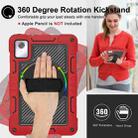 For Lenovo Tab M11 / Xiaoxin Pad 11 2024 360 Degree Rotation PC Contrast Silicone Tablet Case(Red + Black) - 2
