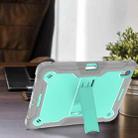 For iPad Air 11 2024 / Air 2022 10.9 Shockproof Silicone Hybrid PC Tablet Case with Holder(Mint Green + Grey) - 2