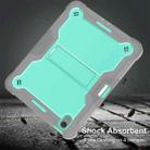 For iPad Air 11 2024 / Air 2022 10.9 Shockproof Silicone Hybrid PC Tablet Case with Holder(Mint Green + Grey) - 3