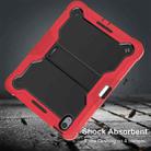 For iPad Air 11 2024 / Air 2022 10.9 Shockproof Silicone Hybrid PC Tablet Case with Holder(Black + Red) - 3