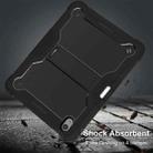 For iPad Air 11 2024 / Air 2022 10.9 Shockproof Silicone Hybrid PC Tablet Case with Holder(Black) - 3