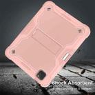 For iPad Pro 11 2024 Shockproof Silicone Hybrid PC Tablet Case with Holder(Rose Gold) - 3