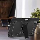 For iPad Pro 11 2024 Shockproof Silicone Hybrid PC Tablet Case with Holder(Black) - 2