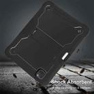 For iPad Pro 11 2024 Shockproof Silicone Hybrid PC Tablet Case with Holder(Black) - 3