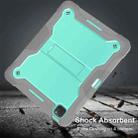 For iPad Pro 13 2024 Shockproof Silicone Hybrid PC Tablet Case with Holder(Mint Green + Grey) - 3