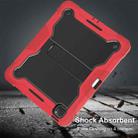 For iPad Pro 13 2024 Shockproof Silicone Hybrid PC Tablet Case with Holder(Black + Red) - 3