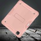 For iPad Pro 13 2024 Shockproof Silicone Hybrid PC Tablet Case with Holder(Rose Gold) - 3