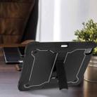 For iPad Pro 13 2024 Shockproof Silicone Hybrid PC Tablet Case with Holder(Black) - 2