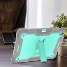 For iPad Air 13 2024 Shockproof Silicone Hybrid PC Tablet Case with Holder(Mint Green + Grey) - 2