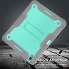 For iPad Air 13 2024 Shockproof Silicone Hybrid PC Tablet Case with Holder(Mint Green + Grey) - 3