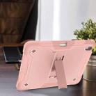 For iPad Air 13 2024 Shockproof Silicone Hybrid PC Tablet Case with Holder(Rose Gold) - 2