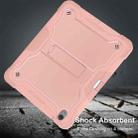 For iPad Air 13 2024 Shockproof Silicone Hybrid PC Tablet Case with Holder(Rose Gold) - 3