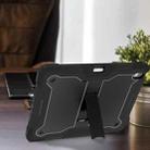 For iPad Air 13 2024 Shockproof Silicone Hybrid PC Tablet Case with Holder(Black) - 2