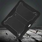 For iPad Air 13 2024 Shockproof Silicone Hybrid PC Tablet Case with Holder(Black) - 3