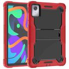 For Lenovo Tab M11 / Xiaoxin Pad 11 2024 Shockproof Silicone Hybrid PC Tablet Case with Holder(Black + Red) - 2