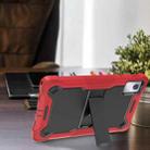 For Lenovo Tab M11 / Xiaoxin Pad 11 2024 Shockproof Silicone Hybrid PC Tablet Case with Holder(Black + Red) - 3