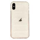 For iPhone XS / X Eiderdown Airbag Glossy TPU Phone Case(Transparent) - 1