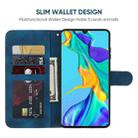 For Huawei P30 Skin Feel Geometric Lines Leather Phone Case(Blue) - 3