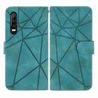 For Huawei P30 Skin Feel Geometric Lines Leather Phone Case(Green) - 2