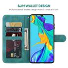 For Huawei P30 Skin Feel Geometric Lines Leather Phone Case(Green) - 3