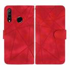 For Huawei P30 Lite Skin Feel Geometric Lines Leather Phone Case(Red) - 2