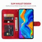 For Huawei P30 Lite Skin Feel Geometric Lines Leather Phone Case(Red) - 3