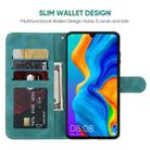 For Huawei P30 Lite Skin Feel Geometric Lines Leather Phone Case(Green) - 3