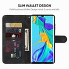 For Huawei P30 Pro Skin Feel Geometric Lines Leather Phone Case(Black) - 3
