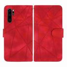 For Huawei P30 Pro Skin Feel Geometric Lines Leather Phone Case(Red) - 2