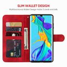 For Huawei P30 Pro Skin Feel Geometric Lines Leather Phone Case(Red) - 3