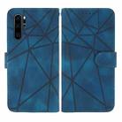 For Huawei P30 Pro Skin Feel Geometric Lines Leather Phone Case(Blue) - 2