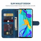 For Huawei P30 Pro Skin Feel Geometric Lines Leather Phone Case(Blue) - 3